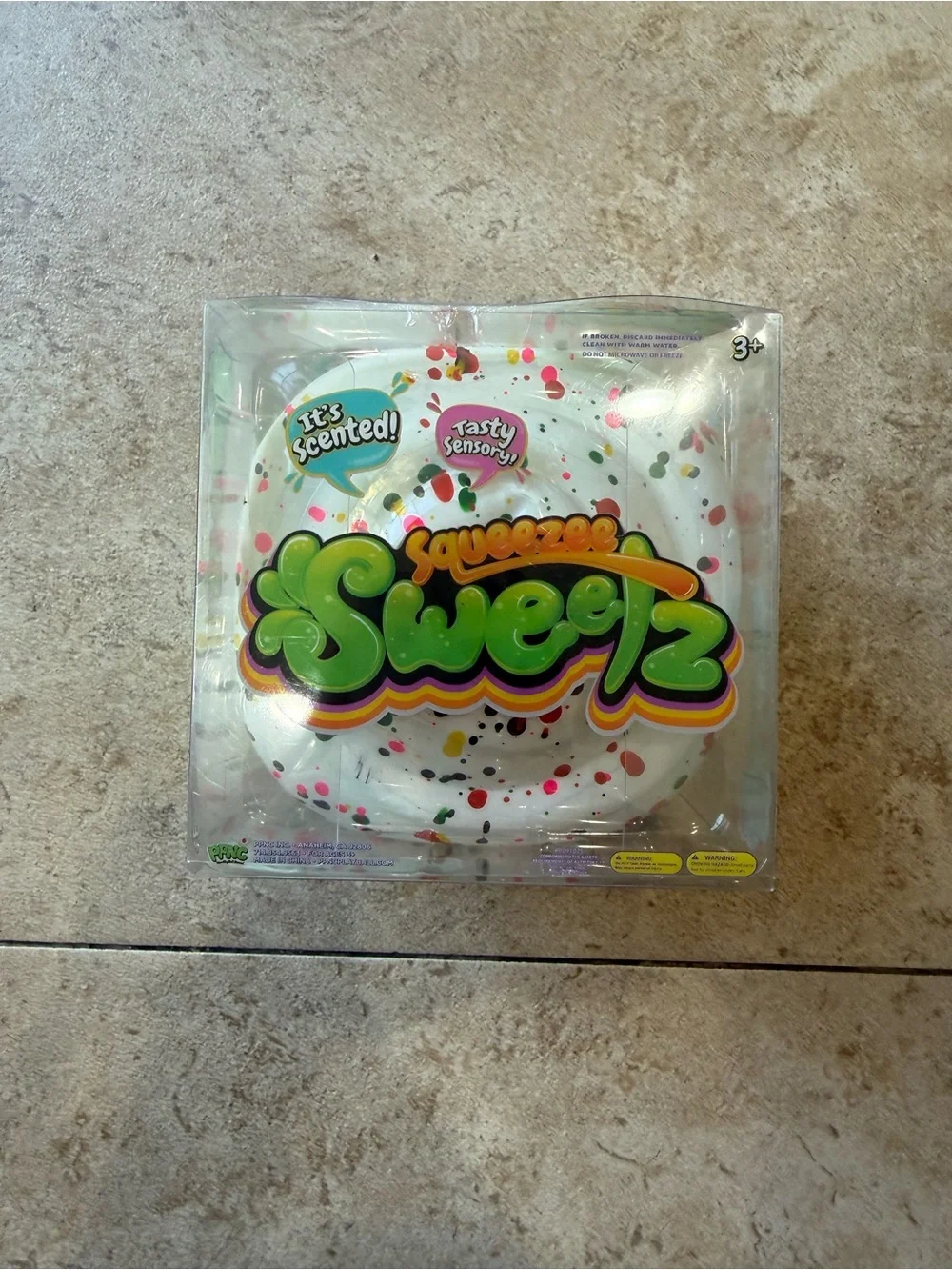 Green & White Cupcake Squishy Toy available in blue and pink as well